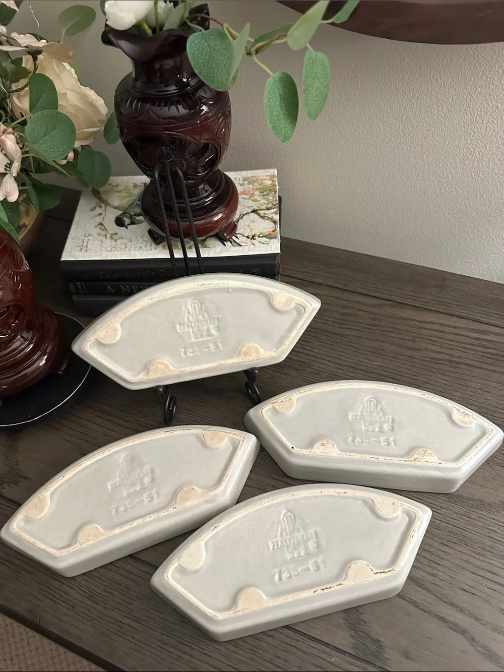 Vintage Pfaltzgraff Yorktowne Divided Relish Dish Inserts ~ Set of 4